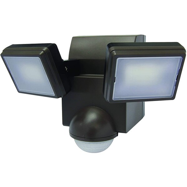 Iq America LB1870QBZ 700 Lumen Battery Operated LED Motion Security Flood Light w L-Bracket Mount BZ LB1870QBZ - main